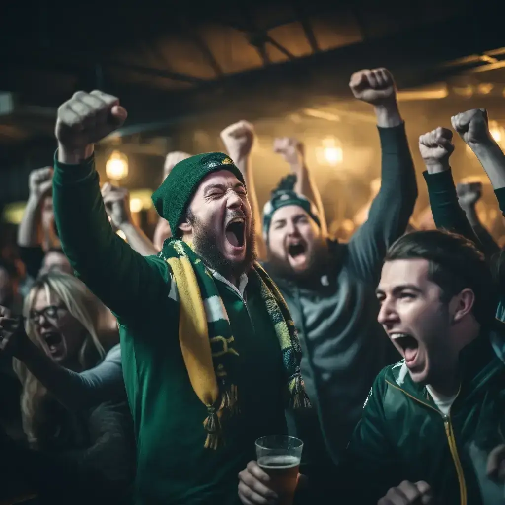 Bar with People Cheering